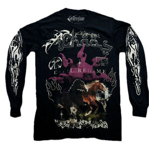 Civil Regime Long Sleeve Legion Chaos Graphic Logo Hit Tee Shirt Skater Men's Sm
